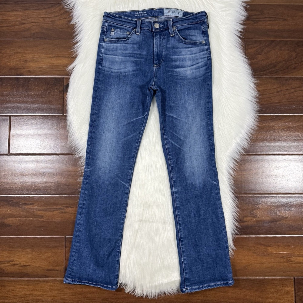 Ag Adriano Goldschmied Women's Medium Blue Cropped Bootcut Jeans